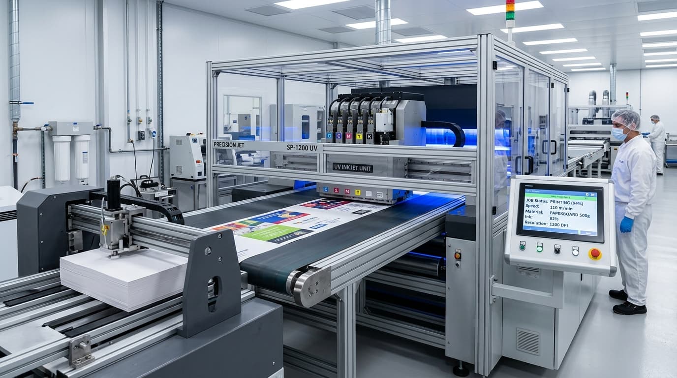 Máy In UV Single Pass Dạng Cấp Tờ Rời (Auto Sheet Feeder)